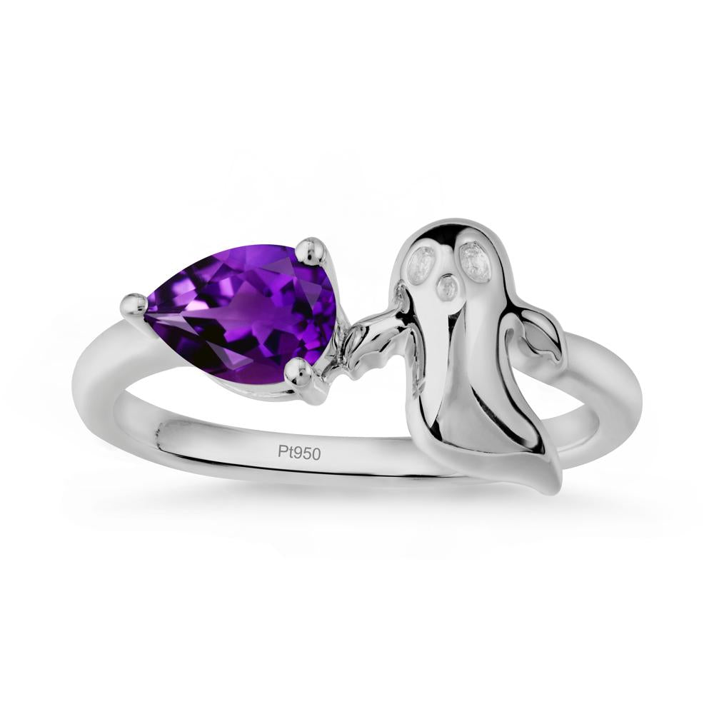 Gothic Ghost Amethyst Ring - LUO Jewelry #metal_platinum
