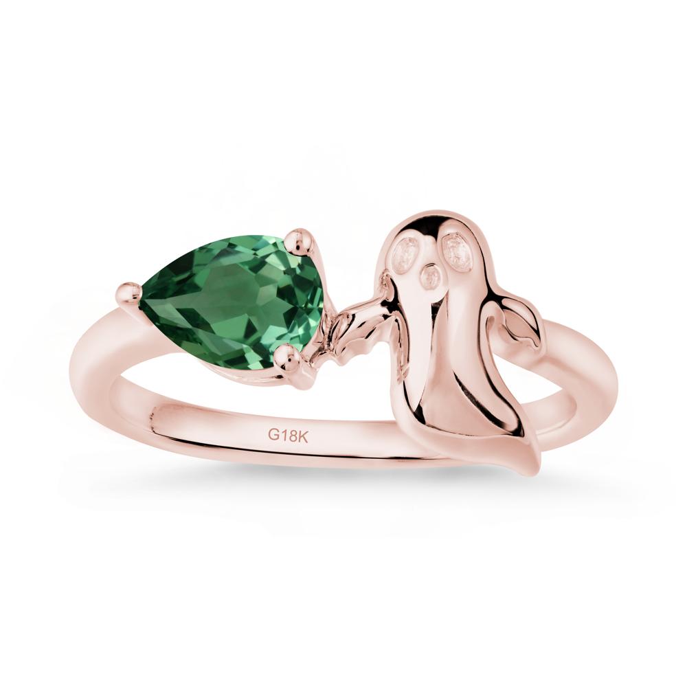 Gothic Ghost Green Sapphire Ring - LUO Jewelry #metal_18k rose gold