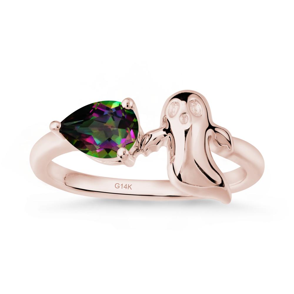 Halloween Ghost Mystic Topaz Ring - LUO Jewelry #metal_14k rose gold