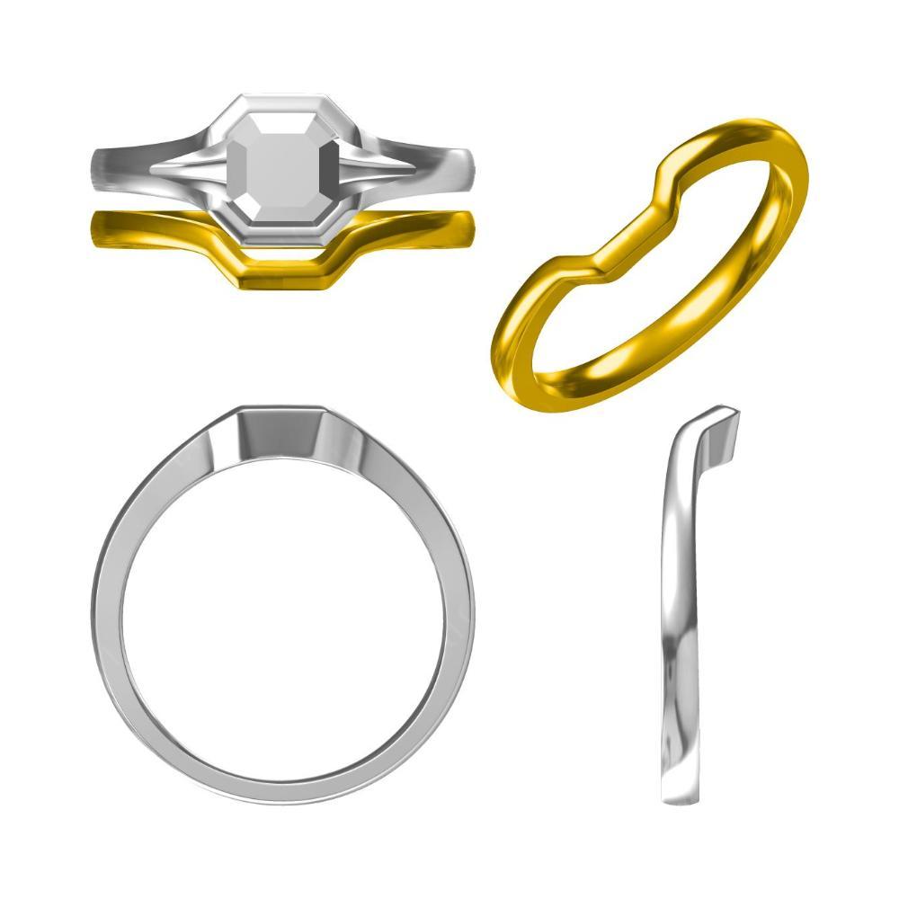 Citrine Bezel Set Engagement Ring - LUO Jewelry 