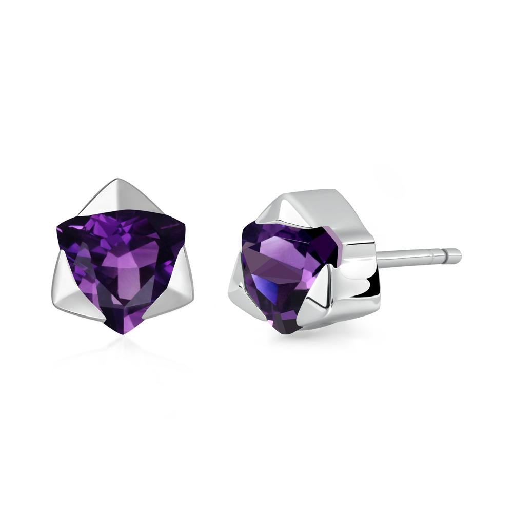 Amethyst Magen David Earrings - LUO Jewelry #metal_14k white gold