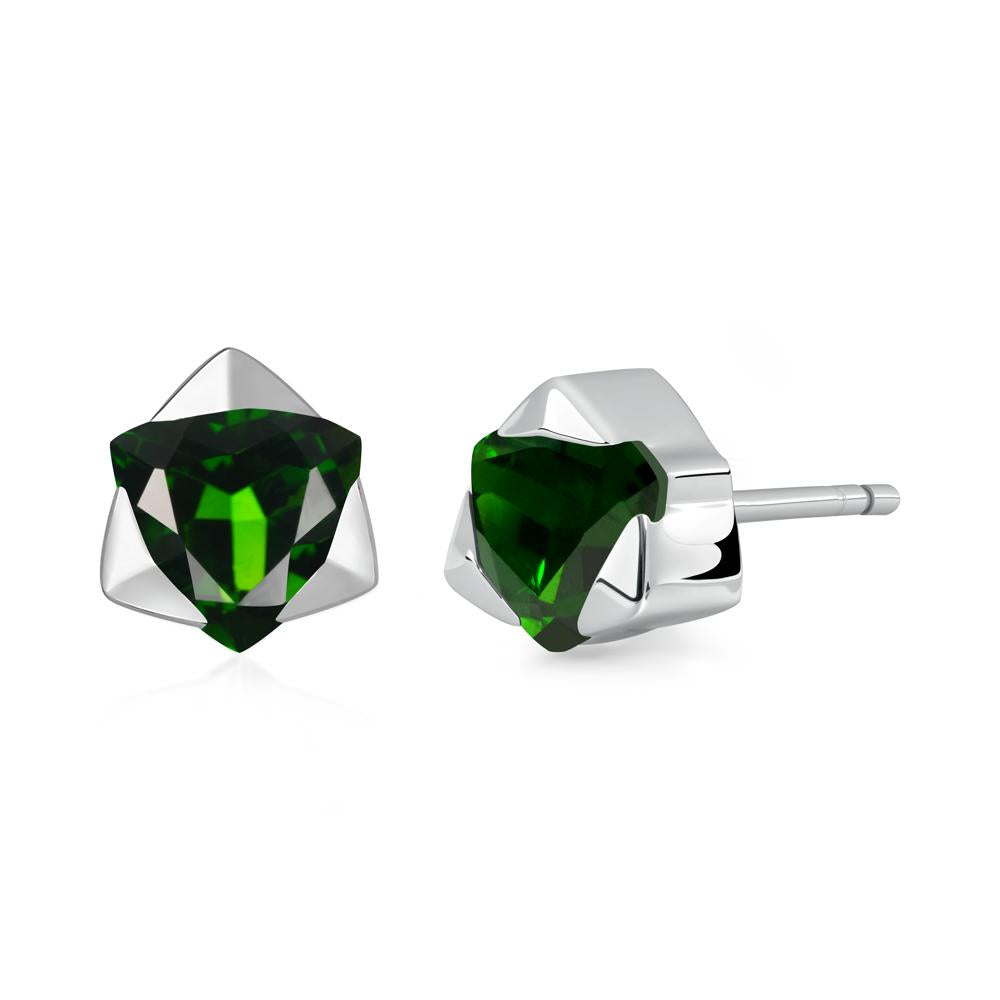 Diopside Star of David Earrings - LUO Jewelry #metal_18k white gold
