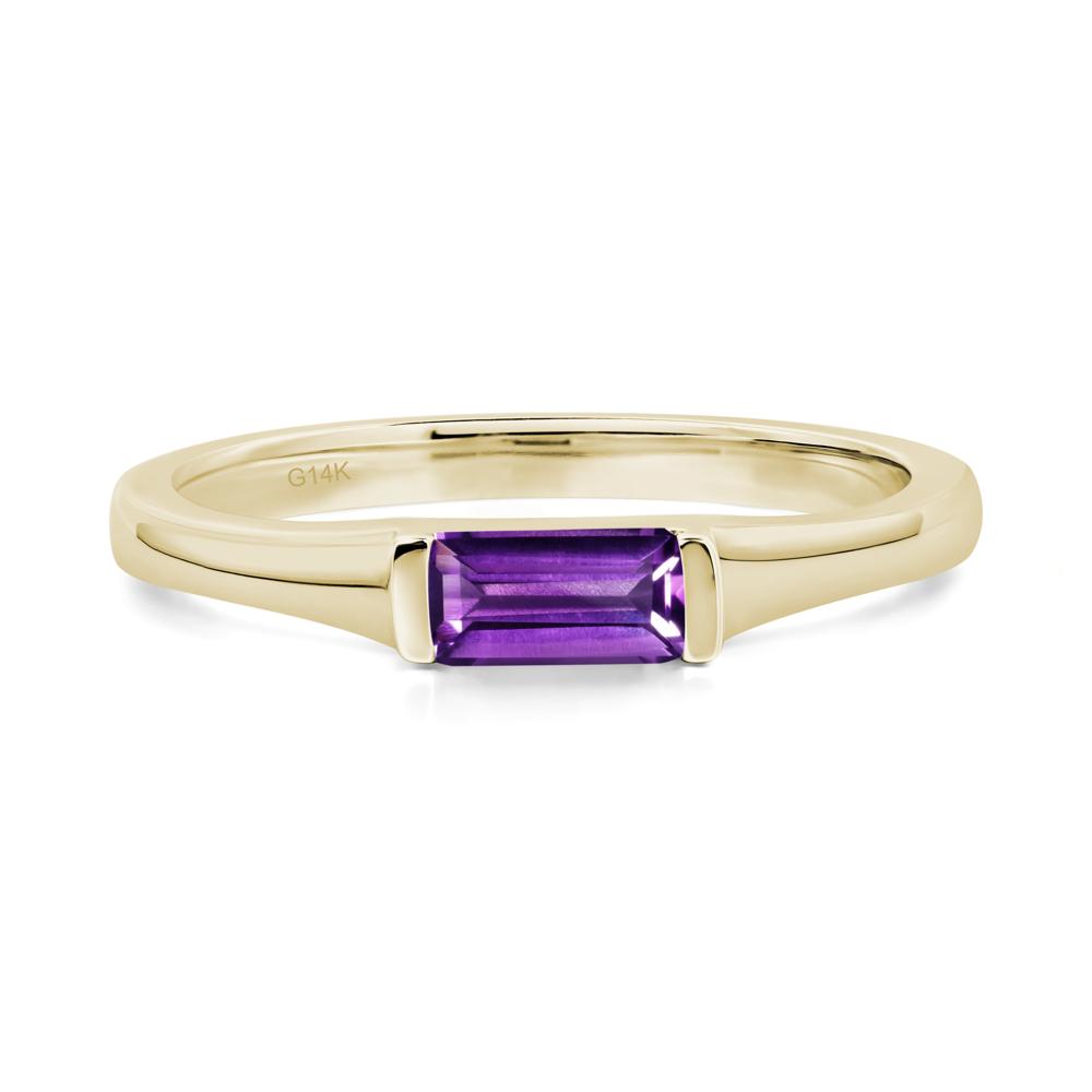 Amethyst Baguette Ring - LUO Jewelry #metal_14k yellow gold