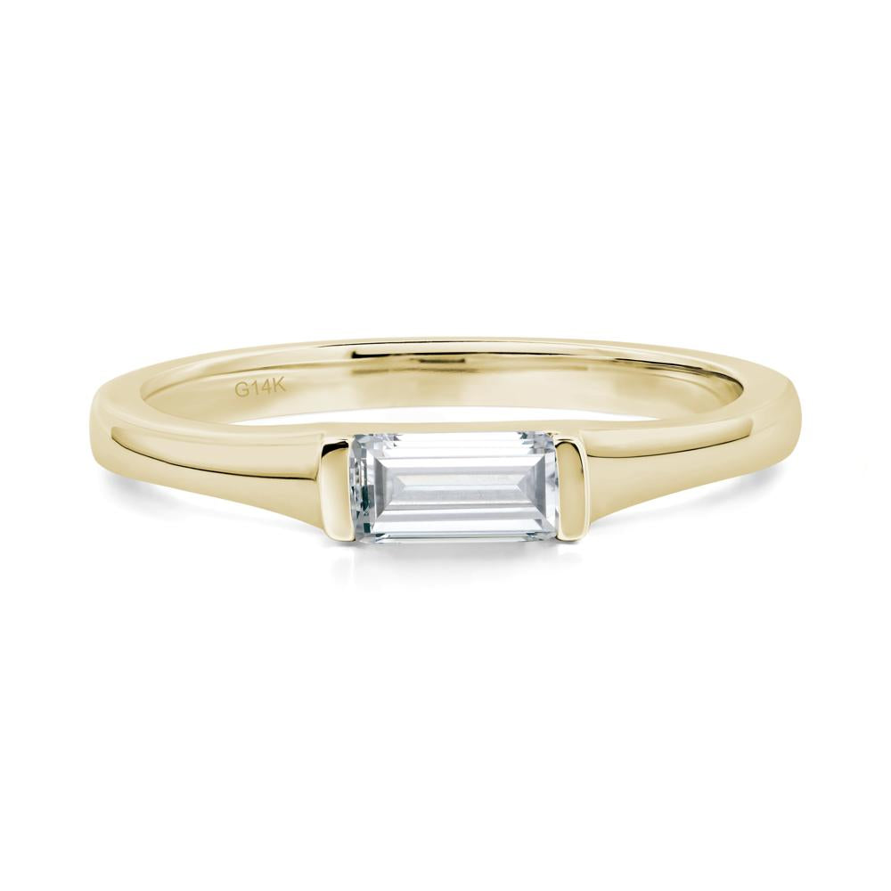 Diamond Baguette Ring - LUO Jewelry #metal_14k yellow gold