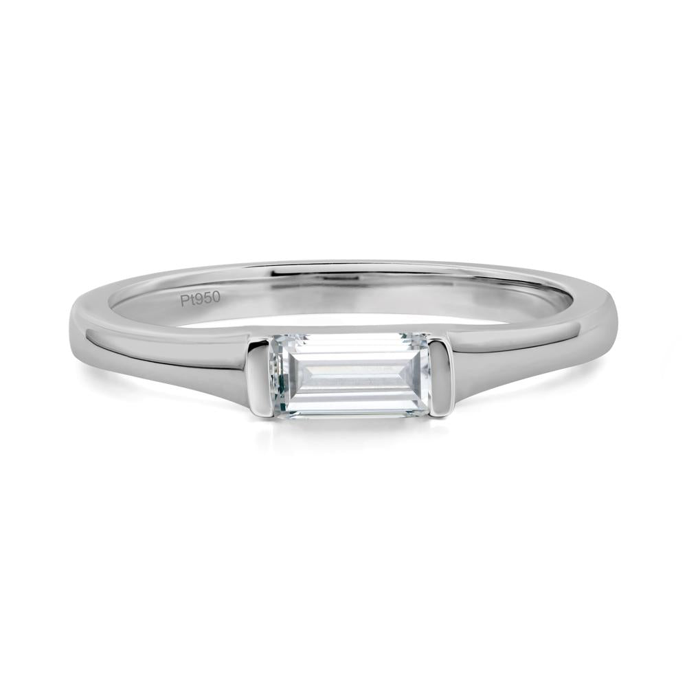 Diamond Baguette Ring - LUO Jewelry #metal_platinum
