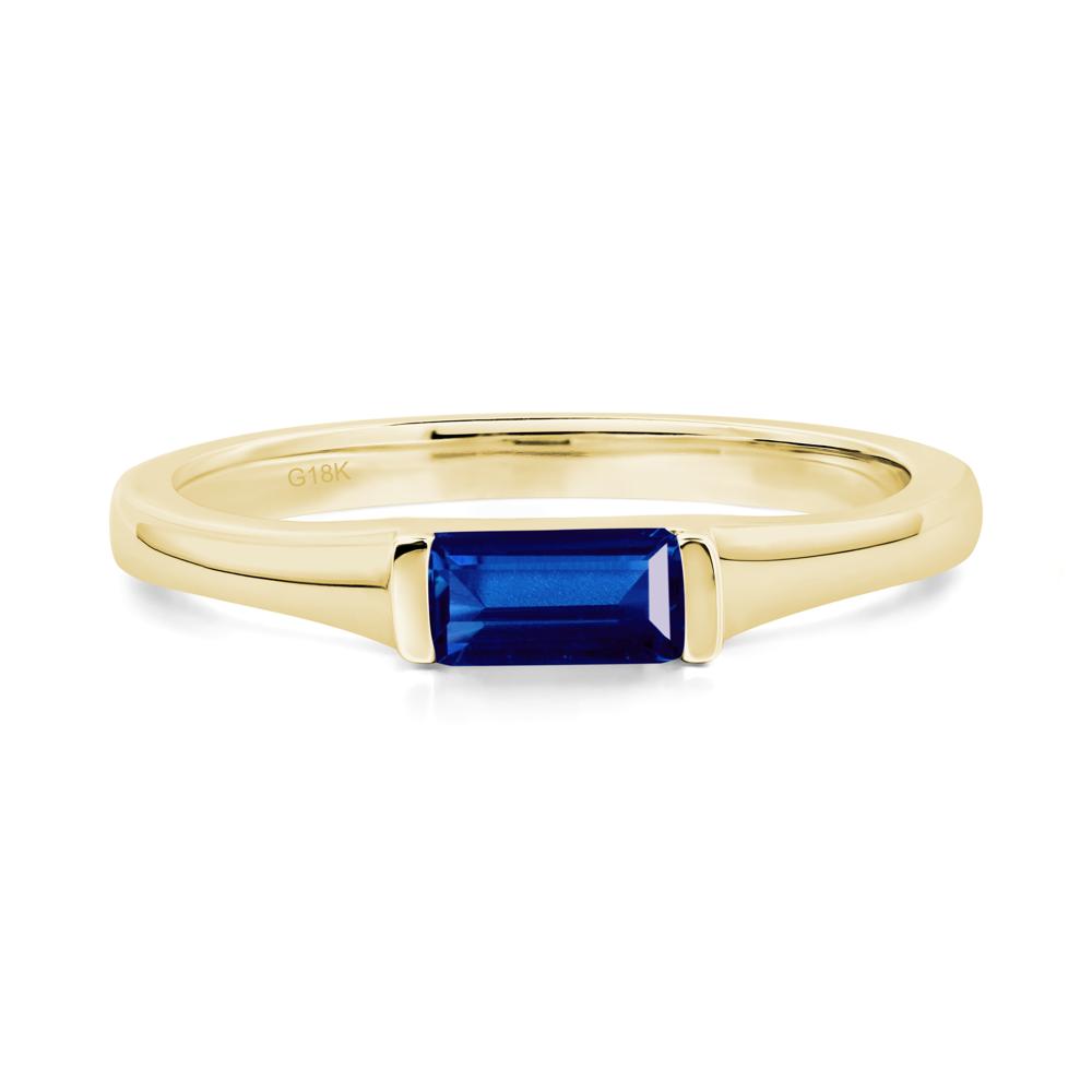 Sapphire Baguette Ring - LUO Jewelry #metal_18k yellow gold