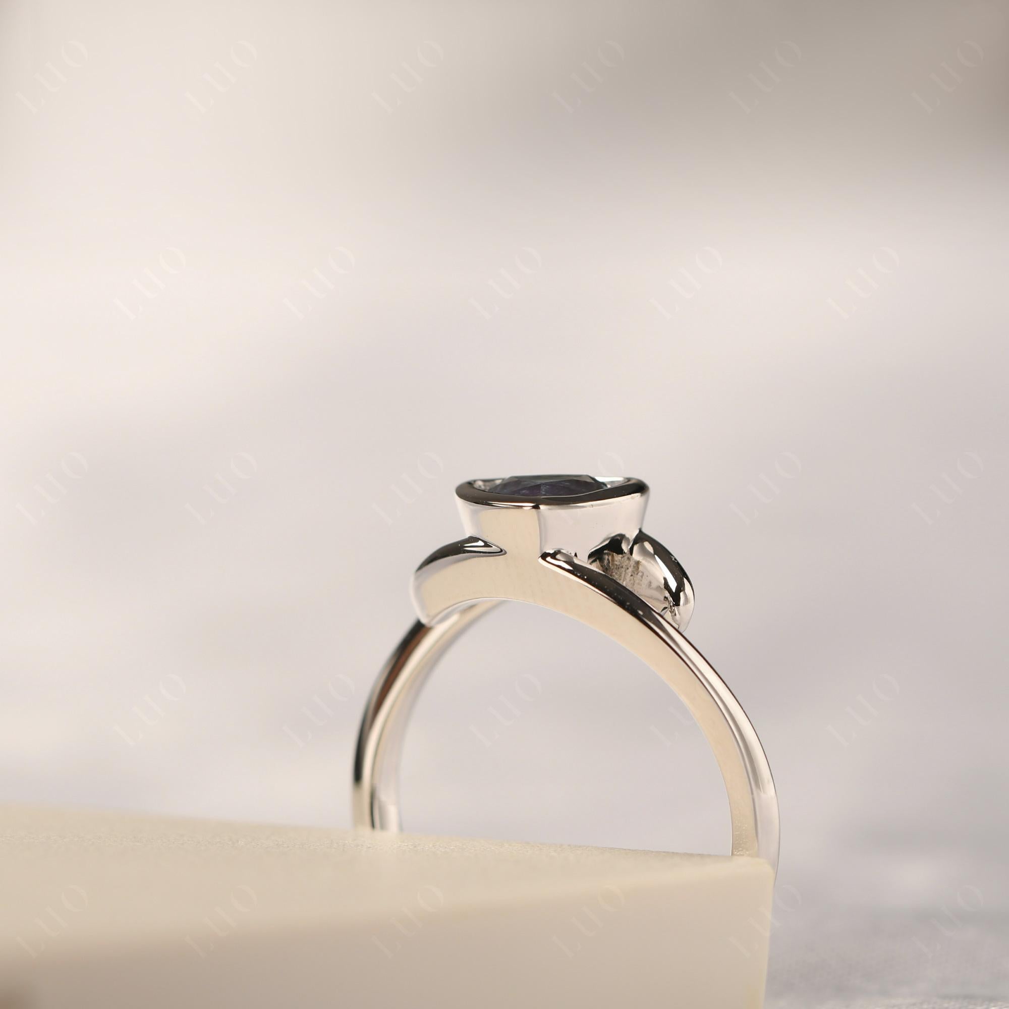 Bezel Set Alexandrite Ring - LUO Jewelry 