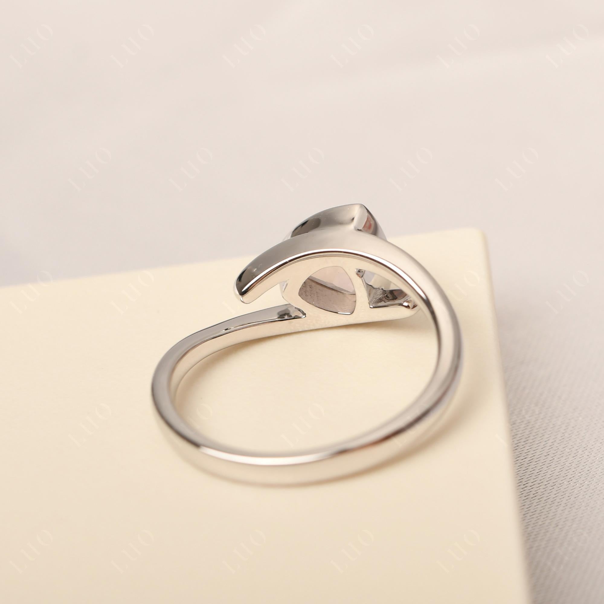 Bezel Set Morganite Ring - LUO Jewelry 