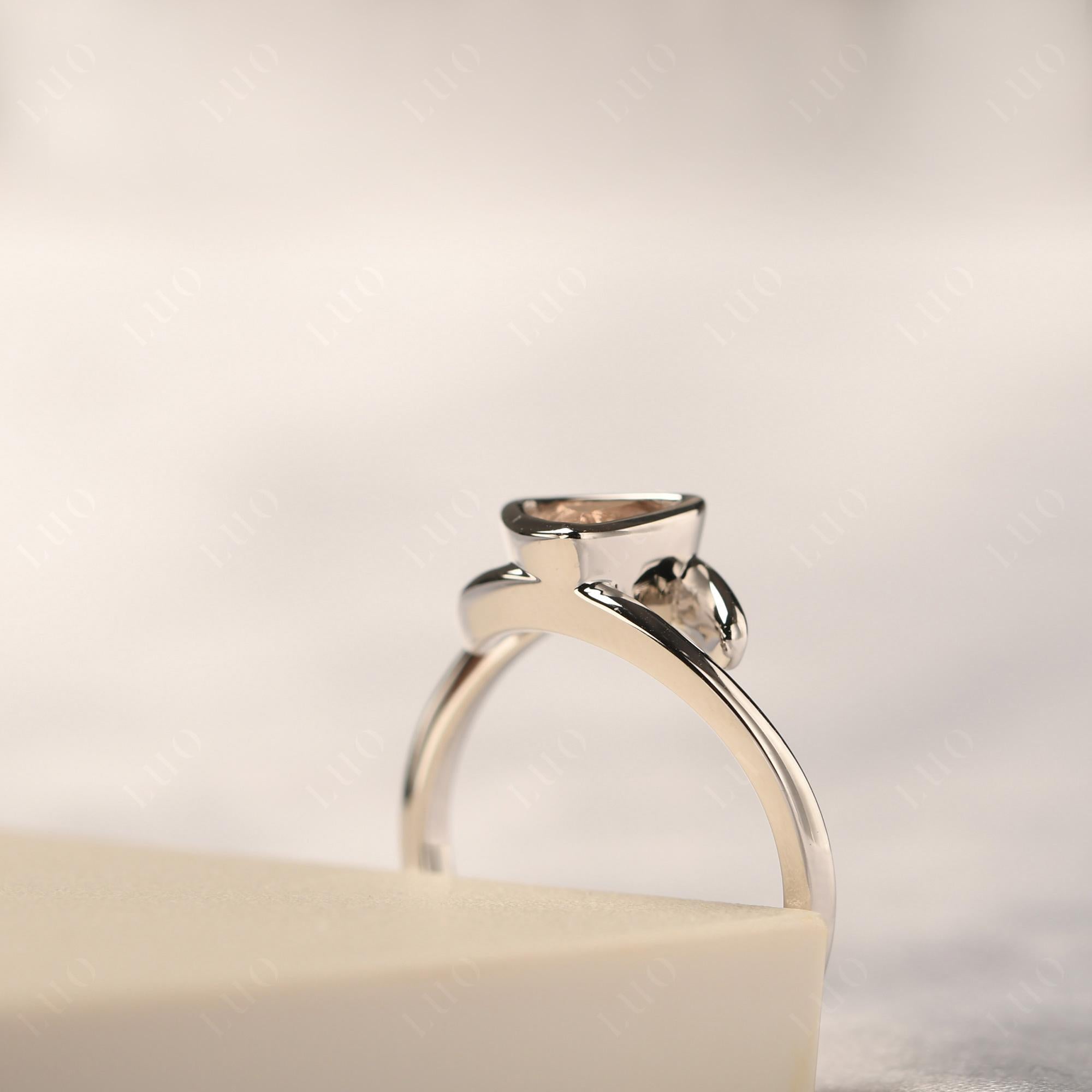 Bezel Set Morganite Ring - LUO Jewelry 