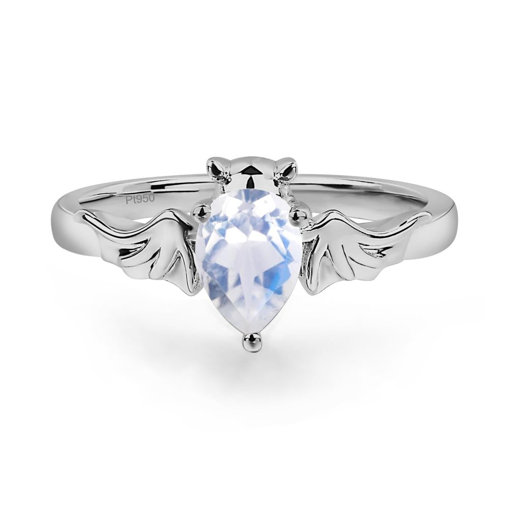 Moonstone Bat Engagement Ring - LUO Jewelry #metal_platinum