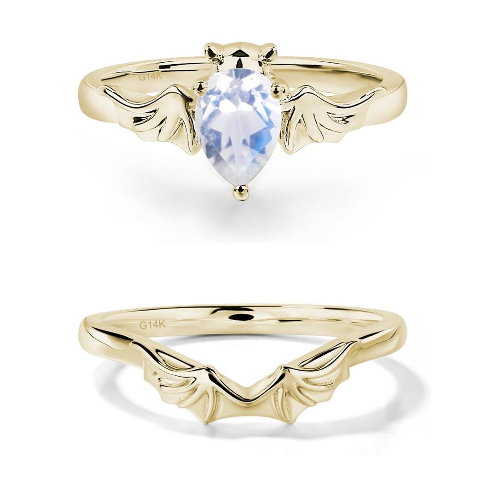 Moonstone Bat Engagement Ring - LUO Jewelry #metal_xxxxx