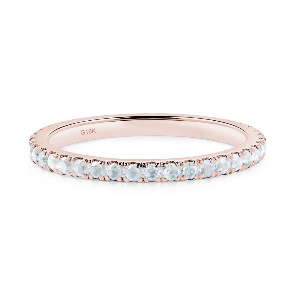 Aquamarine Eternity Wedding Ring - LUO Jewelry #metal_18k rose gold