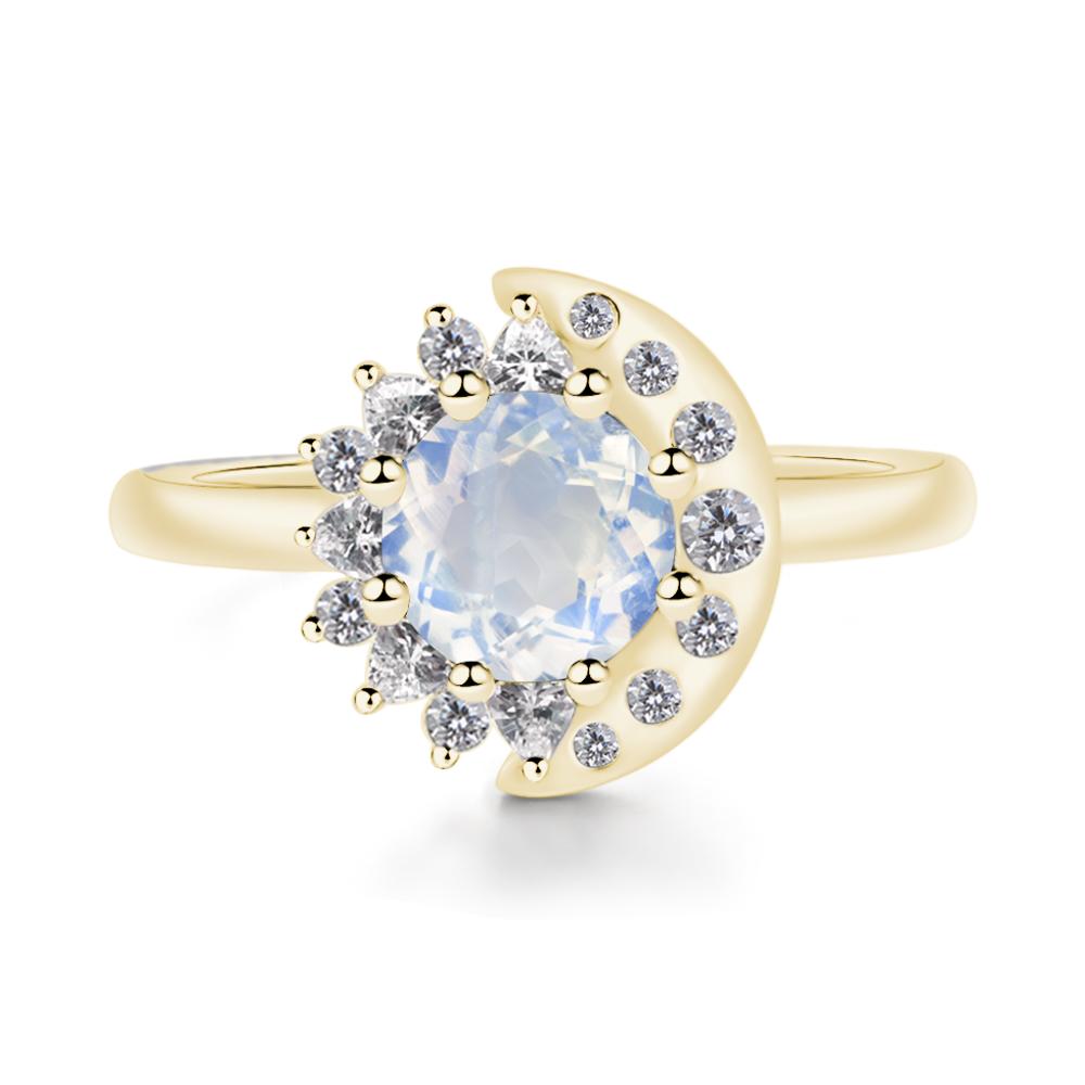 Moonstone Sun and Moon Ring - LUO Jewelry #metal_18k yellow gold