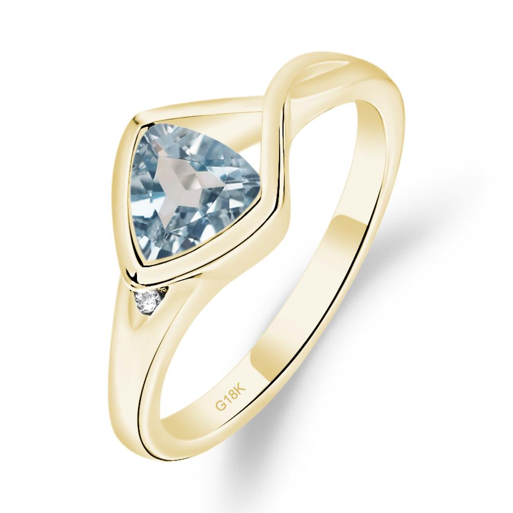 Aquamarine Arrowhead Ring - LUO Jewelry #metal_18k yellow gold