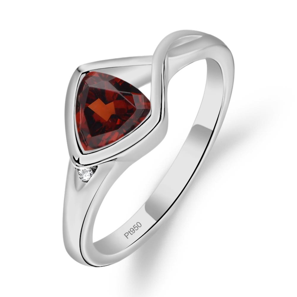 Garnet Arrowhead Ring - LUO Jewelry #metal_platinum