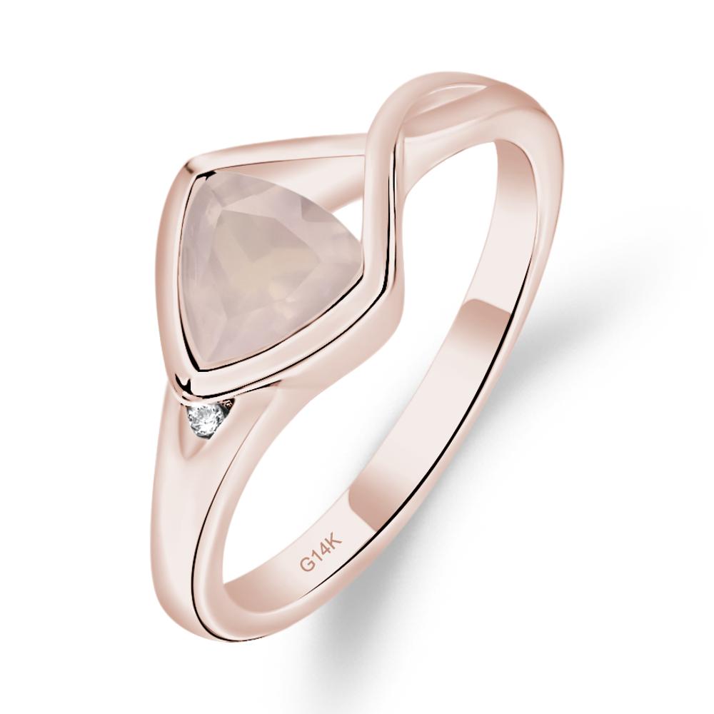 Rose Quartz Arrowhead Ring - LUO Jewelry #metal_14k rose gold
