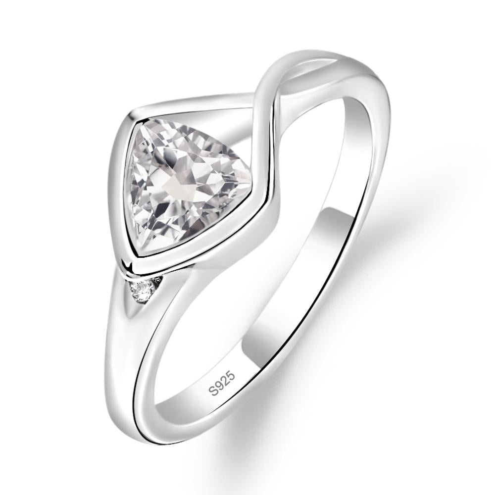 White Topaz Arrowhead Ring - LUO Jewelry #metal_sterling silver