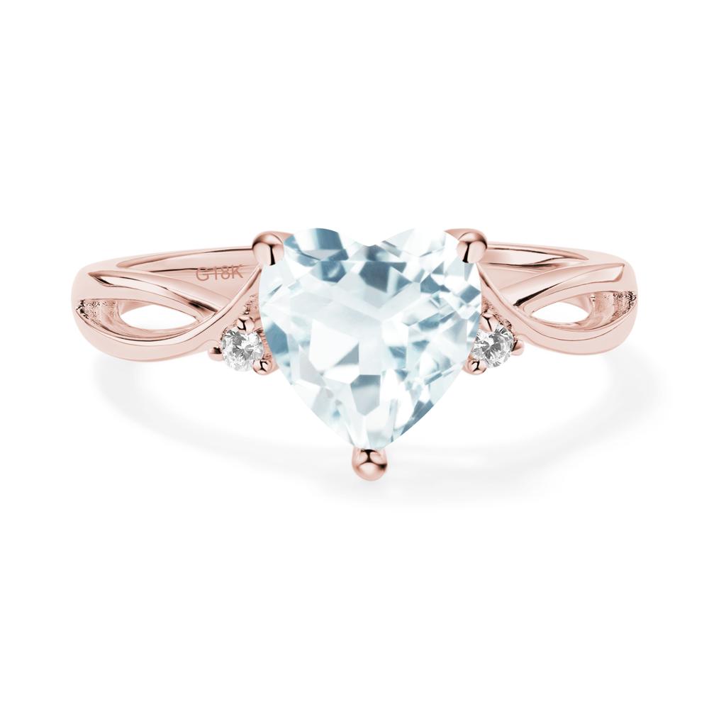 Heart Shaped Aquamarine Ring - LUO Jewelry #metal_xxxxx