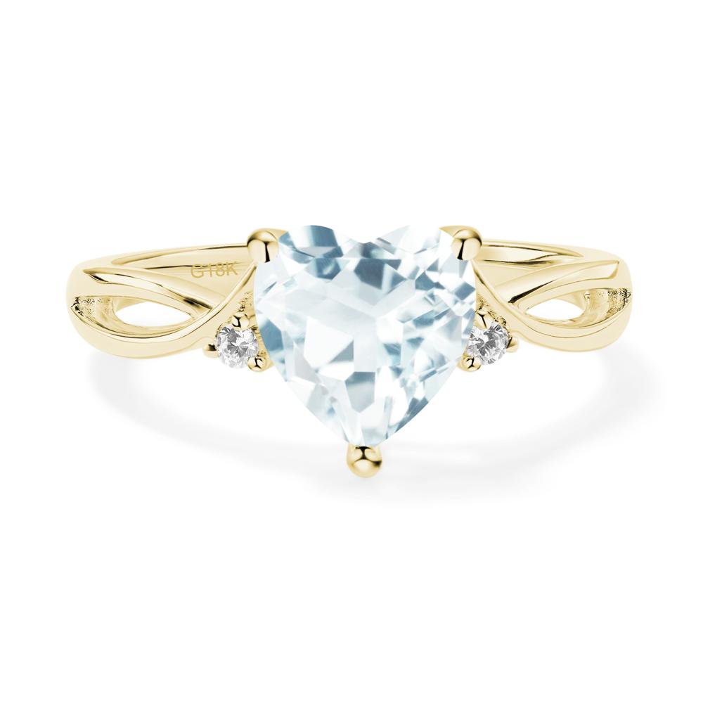 Heart Shaped Aquamarine Ring - LUO Jewelry #metal_xxxxx