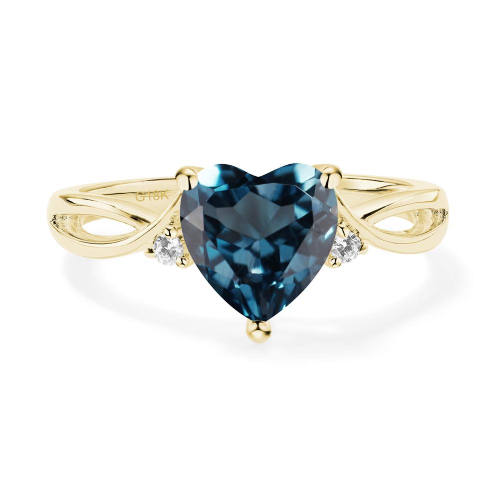 Heart Shaped London Blue Topaz Ring - LUO Jewelry #metal_xxxxx