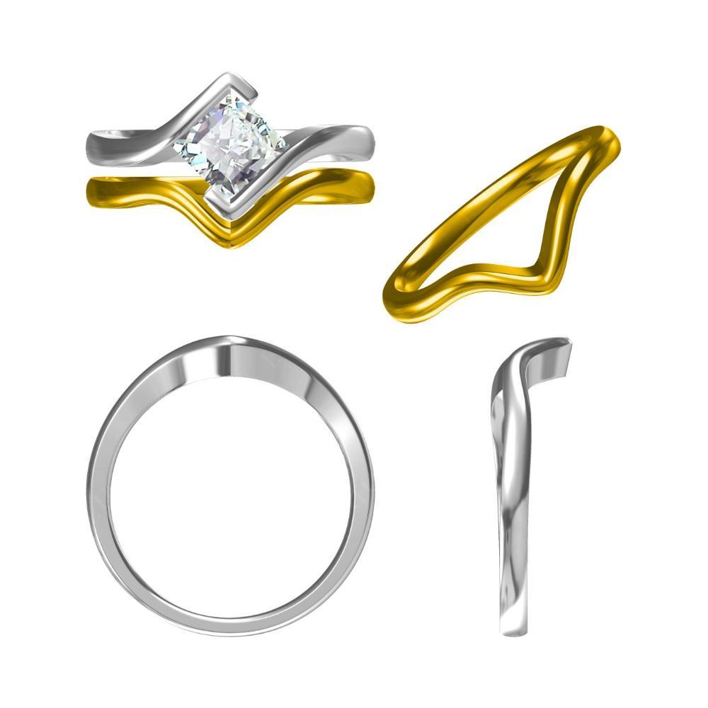 Amethyst Tension Setting Ring - LUO Jewelry 
