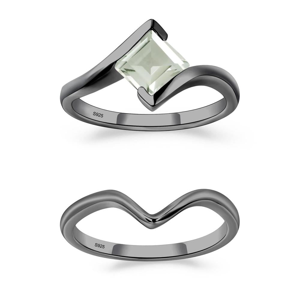 Green Amethyst Tension Engagement Ring - LUO Jewelry #metal_xxxxx