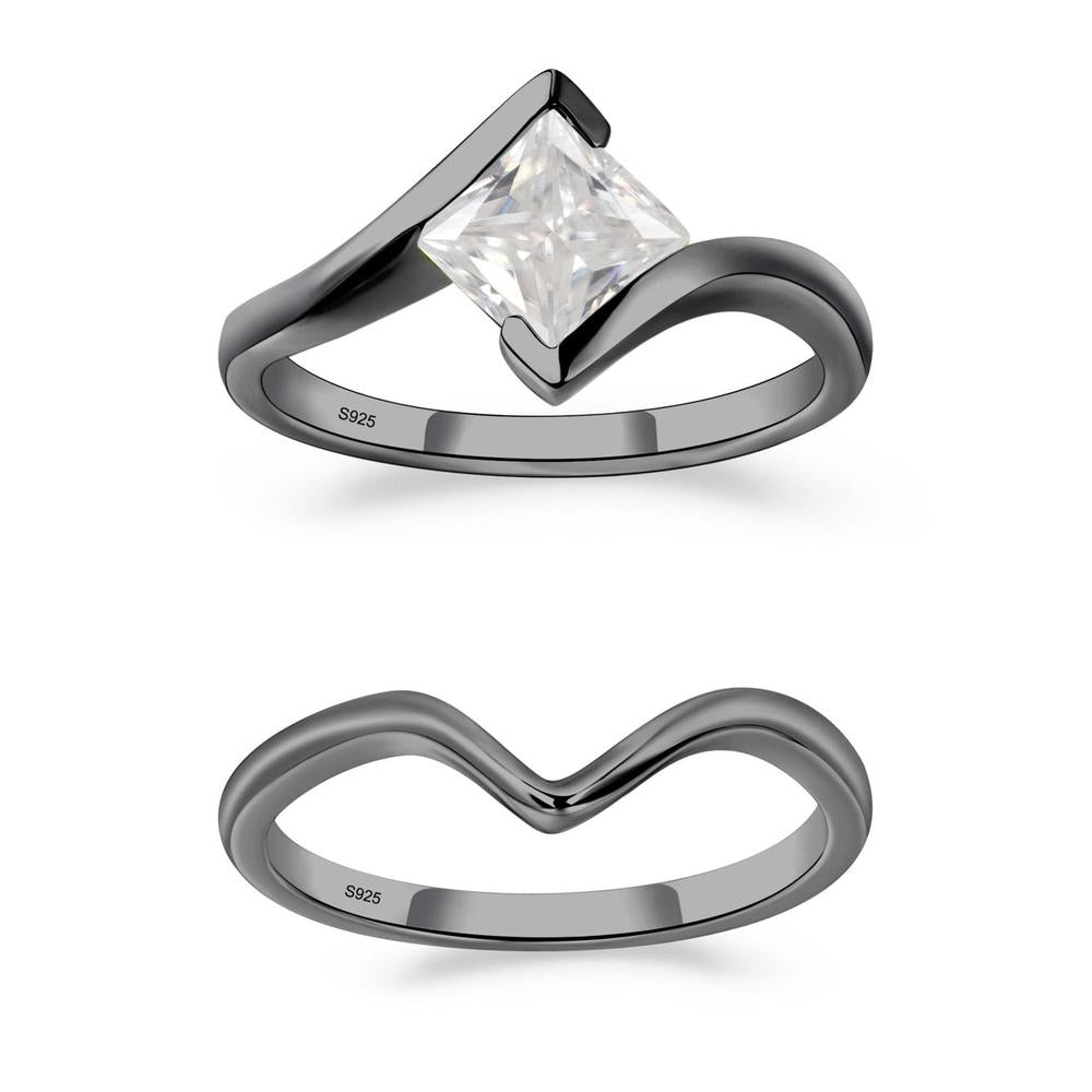 Moissanite Tension Engagement Ring - LUO Jewelry #metal_xxxxx