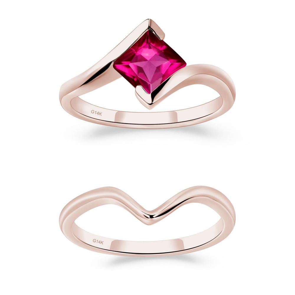 Ruby Tension Engagement Ring - LUO Jewelry #metal_xxxxx