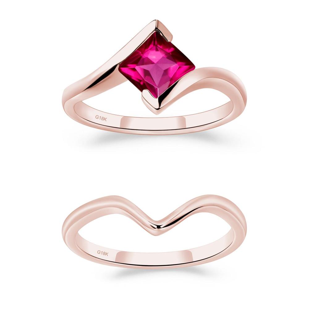 Ruby Tension Engagement Ring - LUO Jewelry #metal_xxxxx