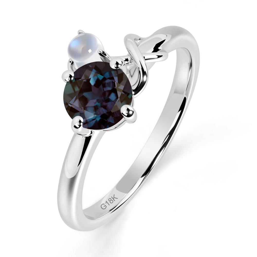 Alexandrite Infinity Symbol Ring - LUO Jewelry #metal_18k white gold