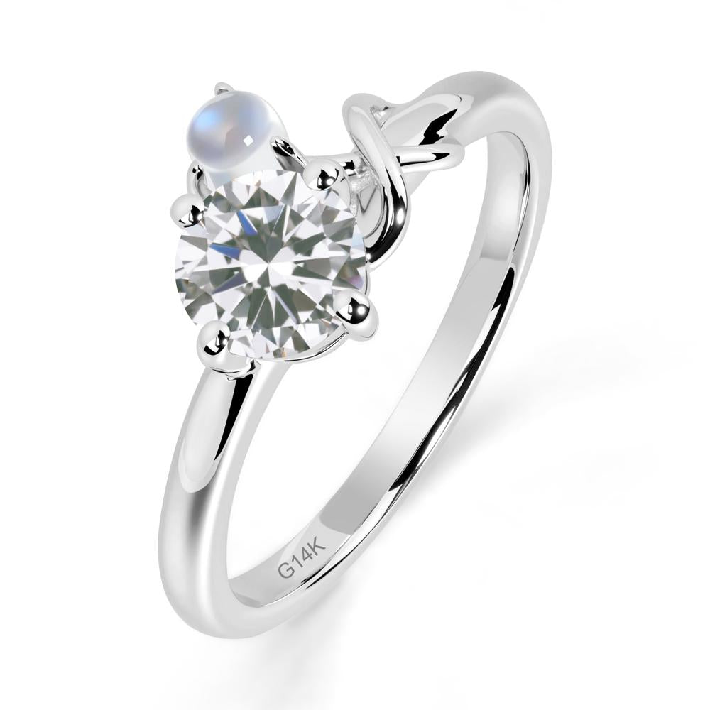 Cubic Zirconia Infinity Symbol Ring - LUO Jewelry #metal_14k white gold