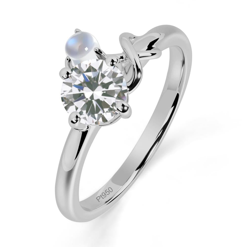 Cubic Zirconia Infinity Symbol Ring - LUO Jewelry #metal_platinum