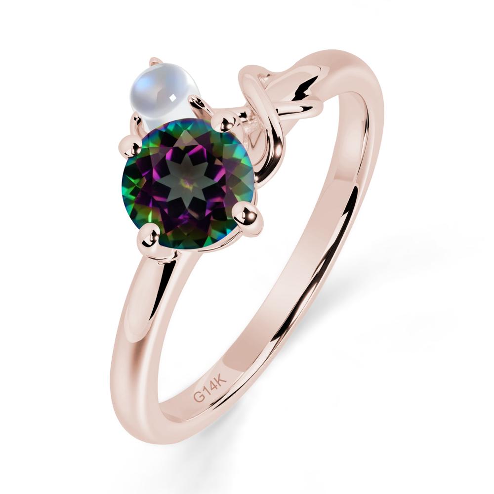 Petite Mystic Topaz Infinity Engagement Ring - LUO Jewelry #metal_14k rose gold