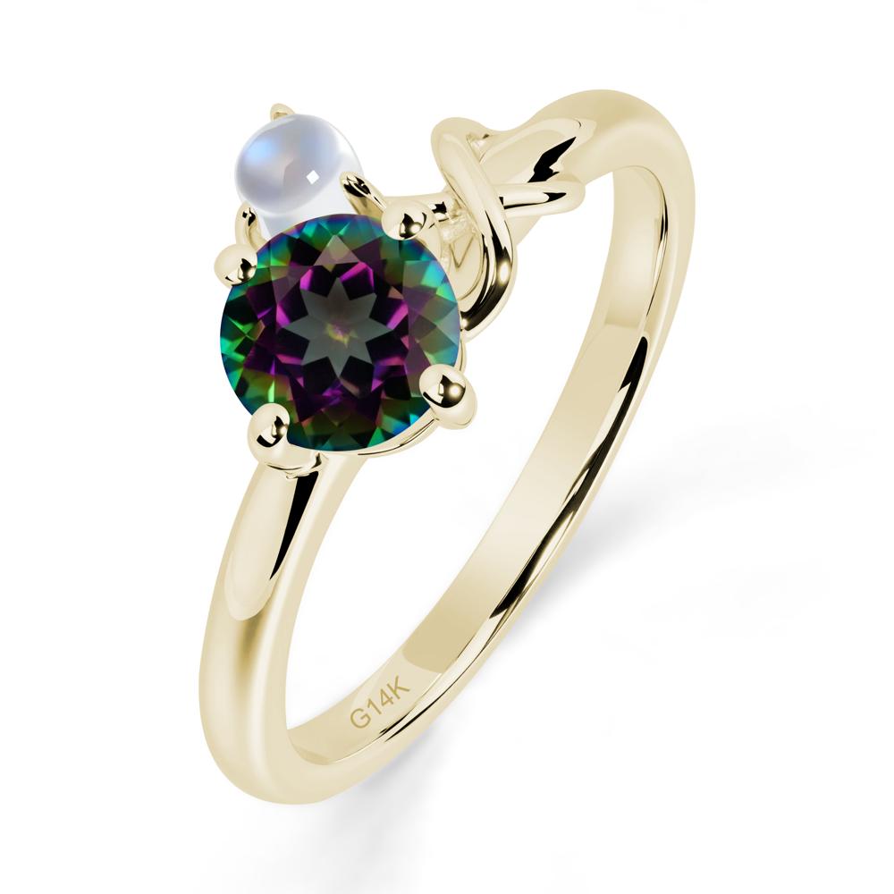 Petite Mystic Topaz Infinity Engagement Ring - LUO Jewelry #metal_14k yellow gold