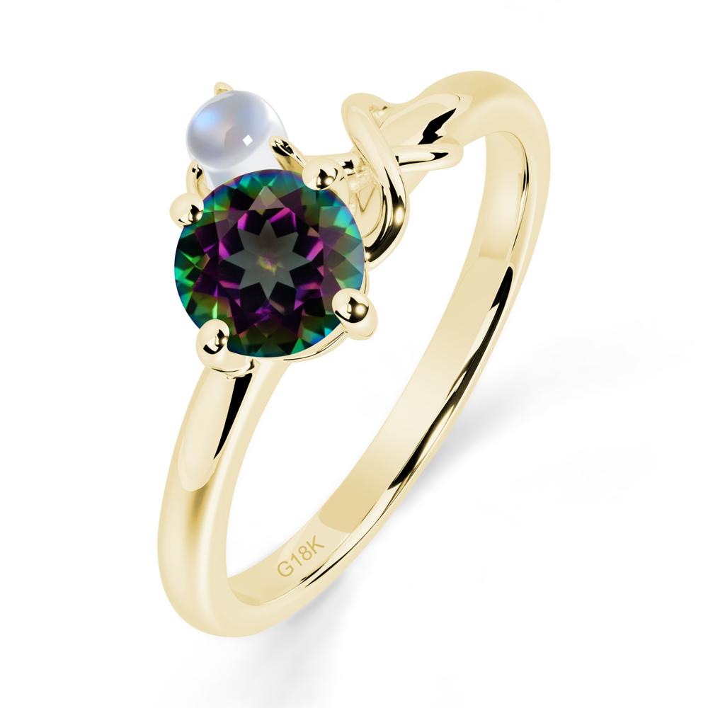Petite Mystic Topaz Infinity Engagement Ring - LUO Jewelry #metal_18k yellow gold