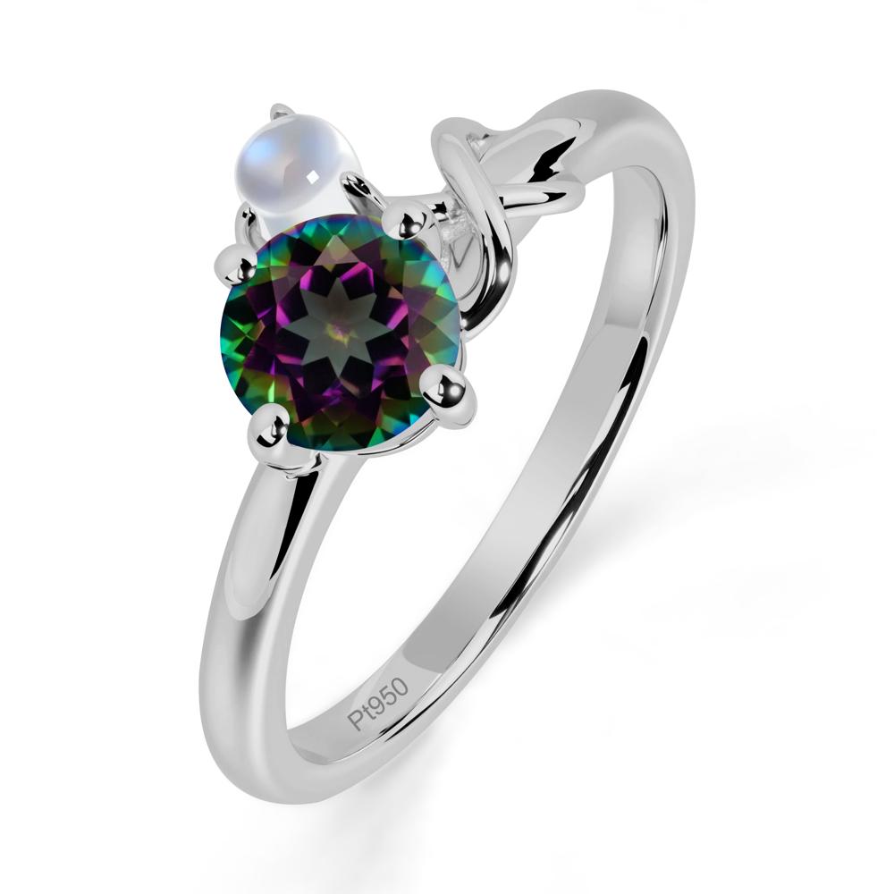 Petite Mystic Topaz Infinity Engagement Ring - LUO Jewelry #metal_platinum