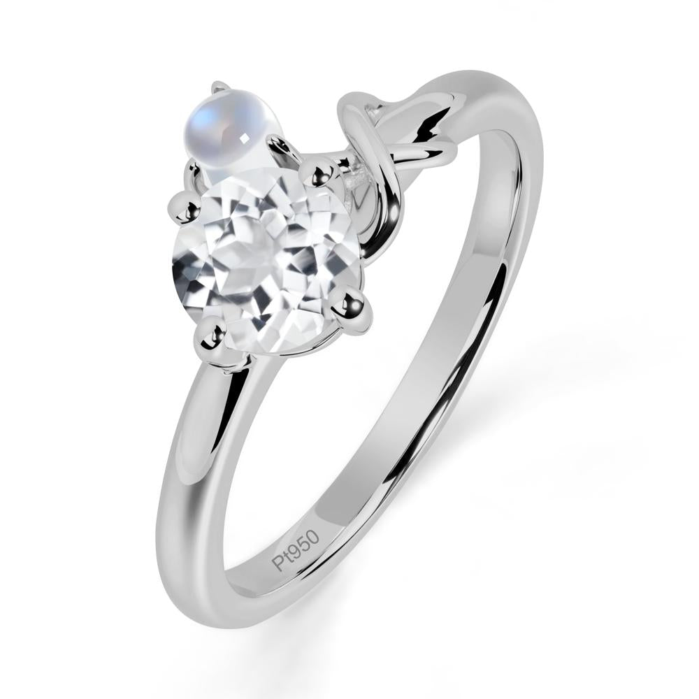 White Topaz Infinity Symbol Ring - LUO Jewelry #metal_platinum