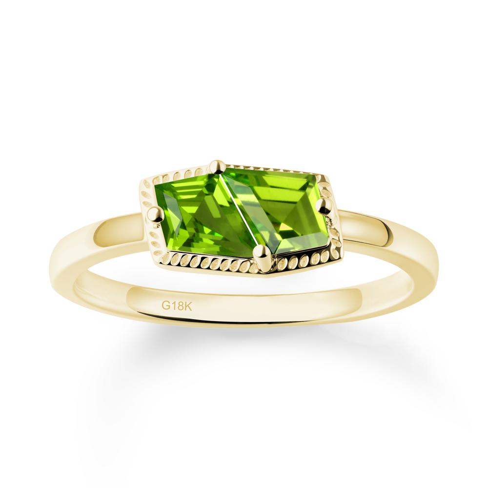 Toi Et Moi Kite Peridot Ring - LUO Jewelry #metal_18k yellow gold