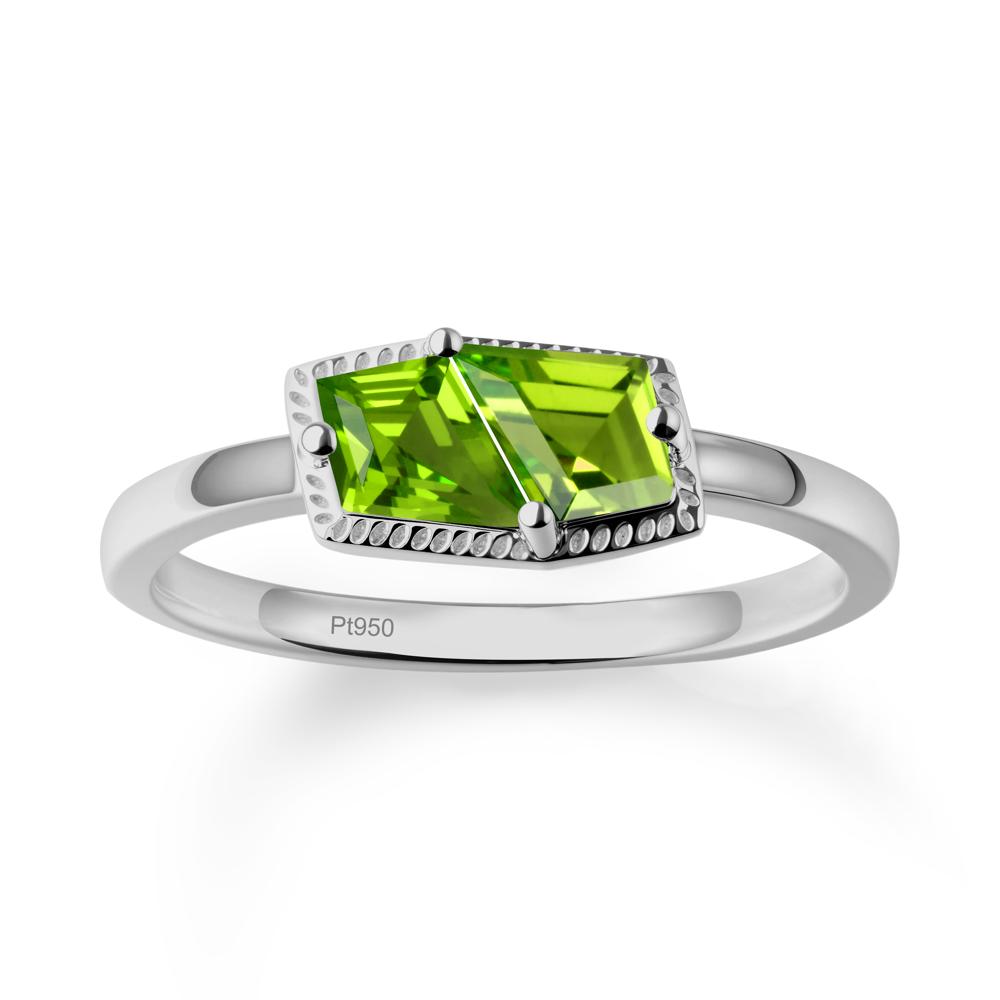 Toi Et Moi Kite Peridot Ring - LUO Jewelry #metal_platinum