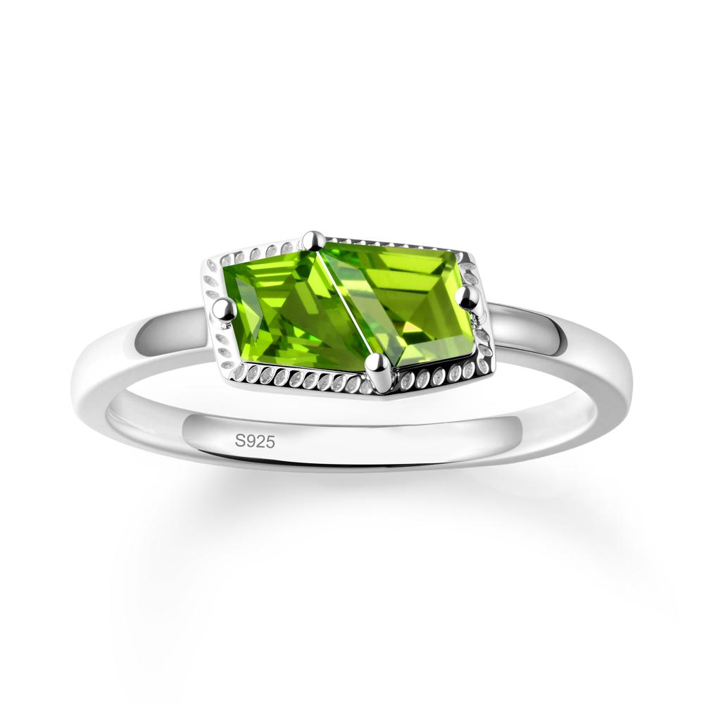 Toi Et Moi Kite Peridot Ring - LUO Jewelry #metal_sterling silver
