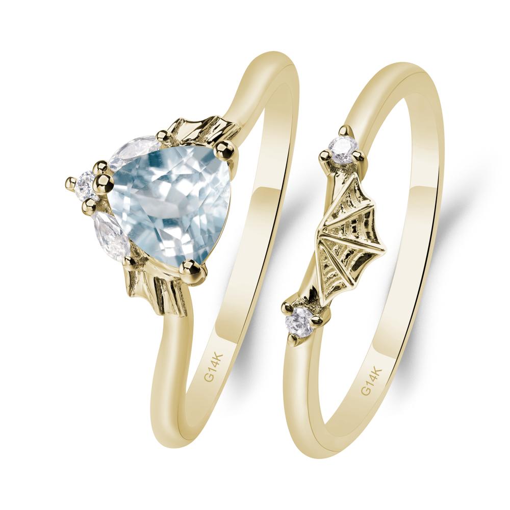 Aquamarine Gothic Engagement Ring - LUO Jewelry #metal_xxxxx