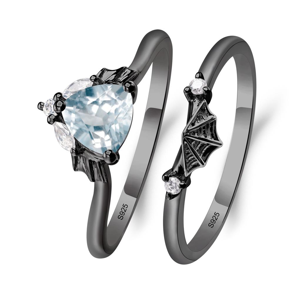 Aquamarine Gothic Engagement Ring - LUO Jewelry #metal_xxxxx
