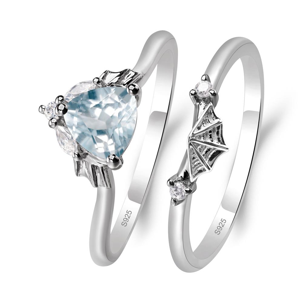 Aquamarine Gothic Engagement Ring - LUO Jewelry #metal_xxxxx