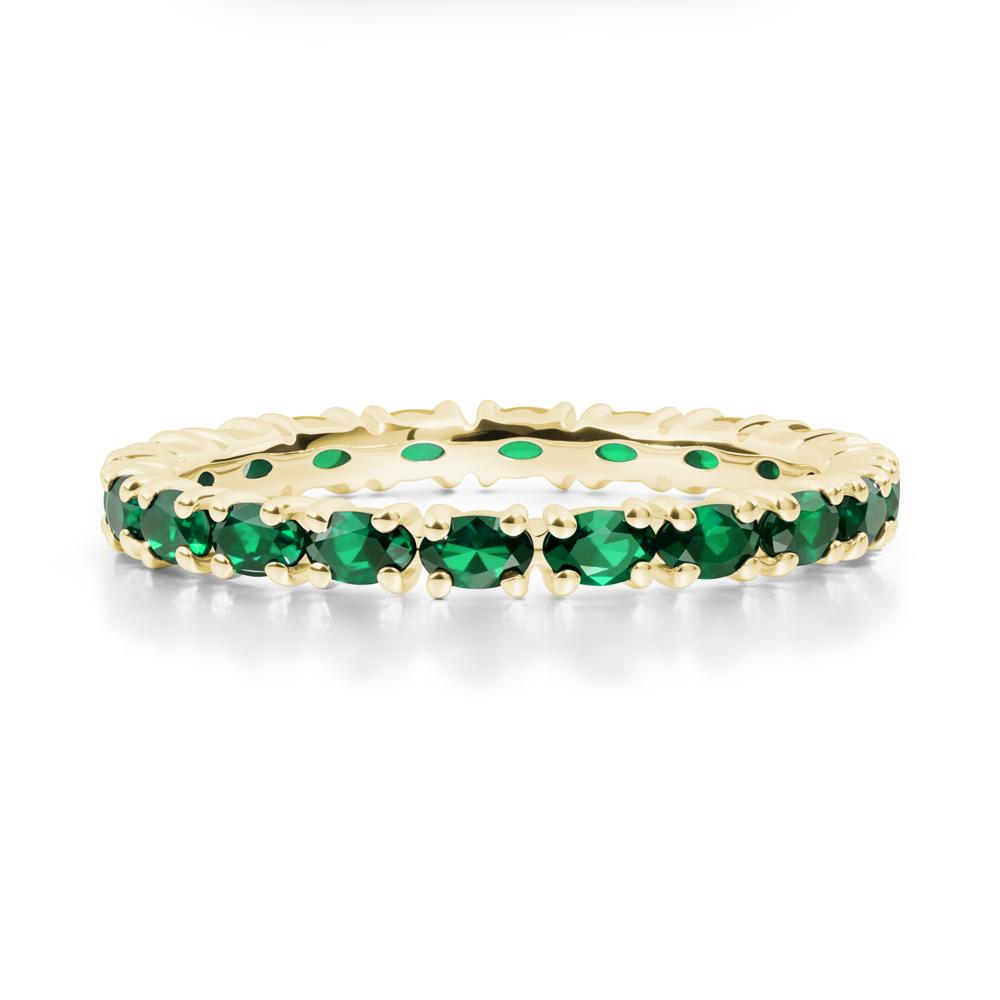 Emerald Oval Eternity Ring - LUO Jewelry #metal_18k yellow gold