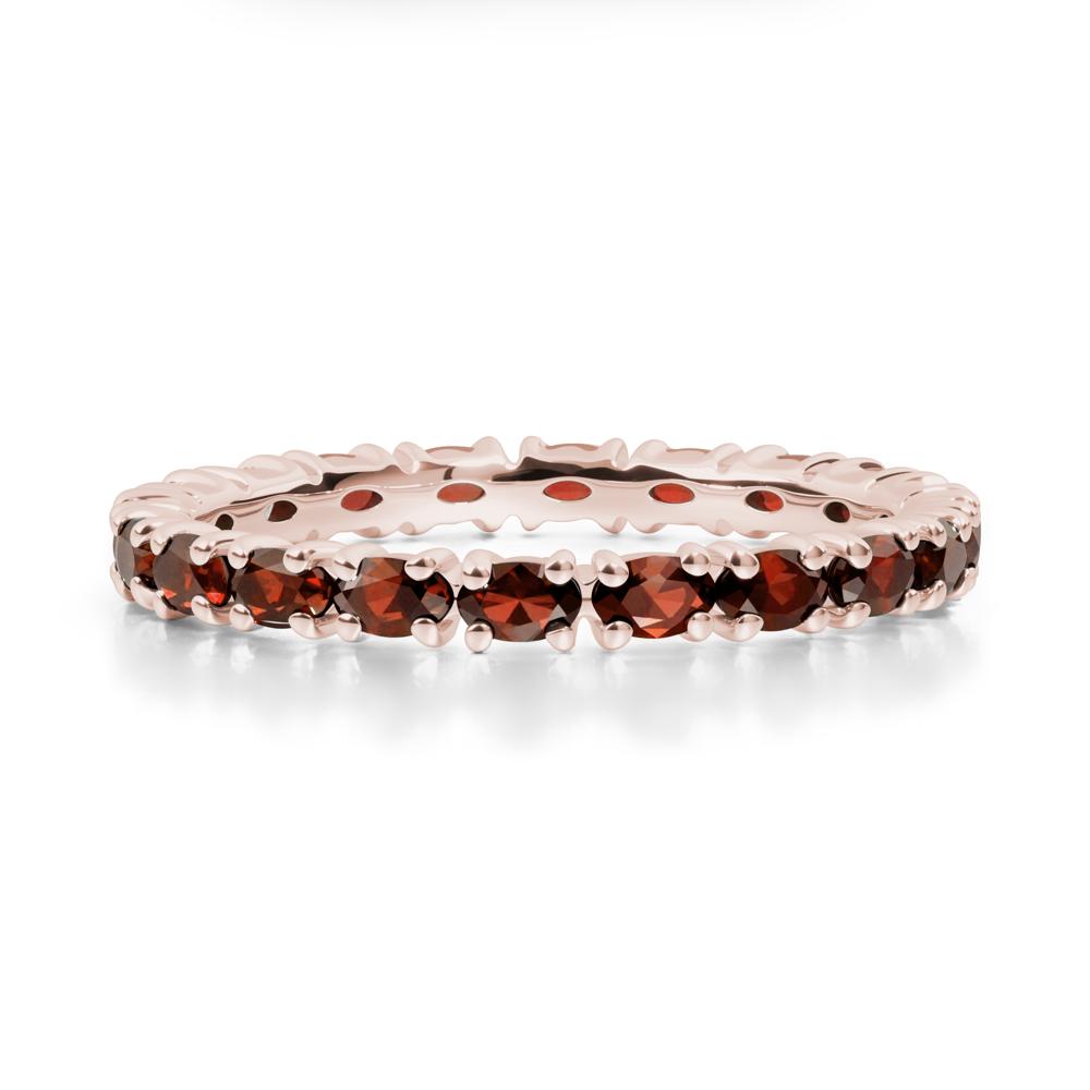 Garnet Oval Eternity Ring - LUO Jewelry #metal_14k rose gold