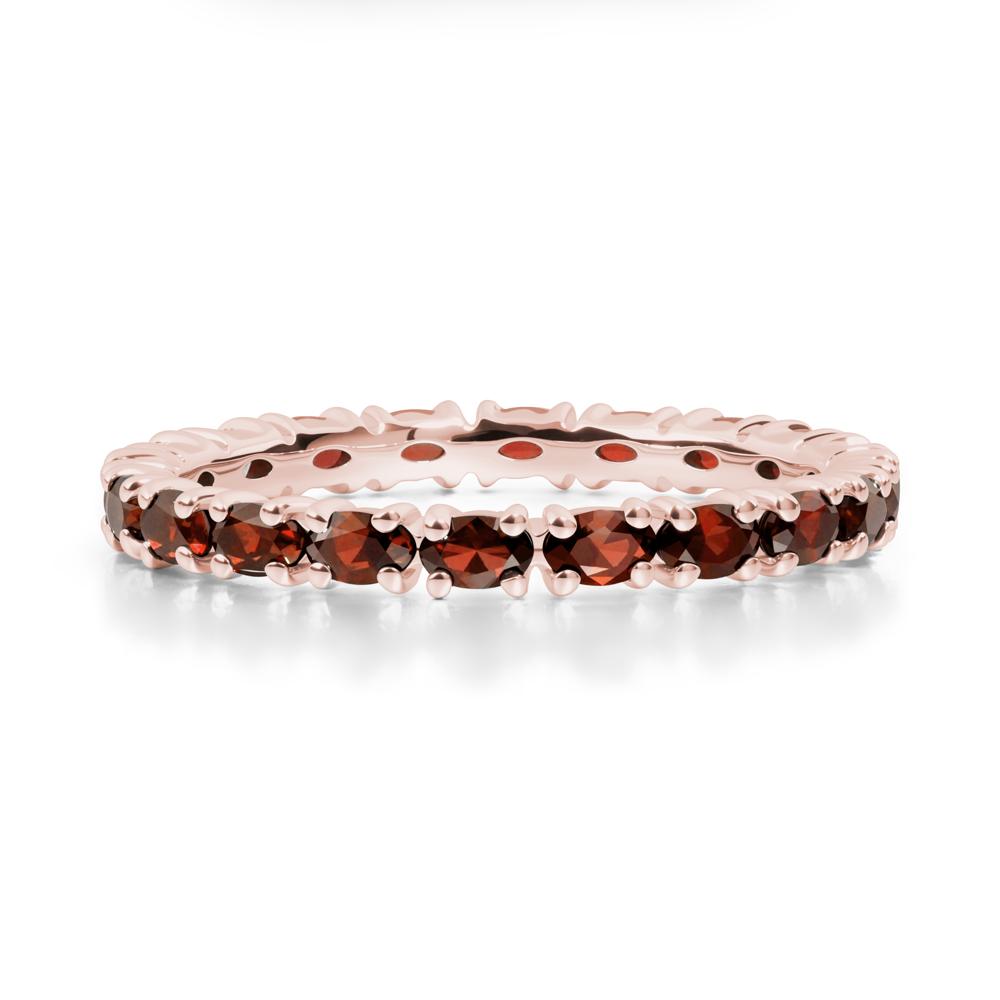 Garnet Oval Eternity Ring - LUO Jewelry #metal_18k rose gold