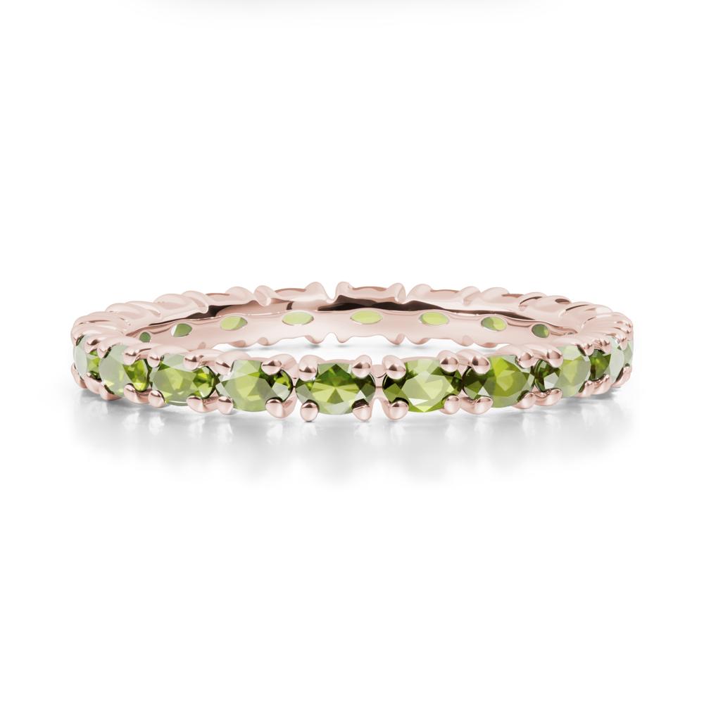 East West Peridot Wedding Ring - LUO Jewelry #metal_14k rose gold