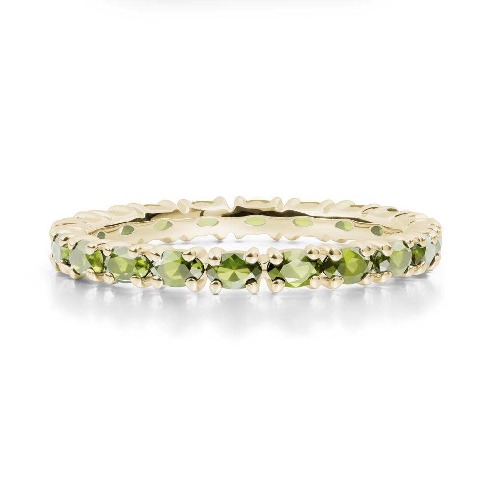East West Peridot Wedding Ring - LUO Jewelry #metal_14k yellow gold