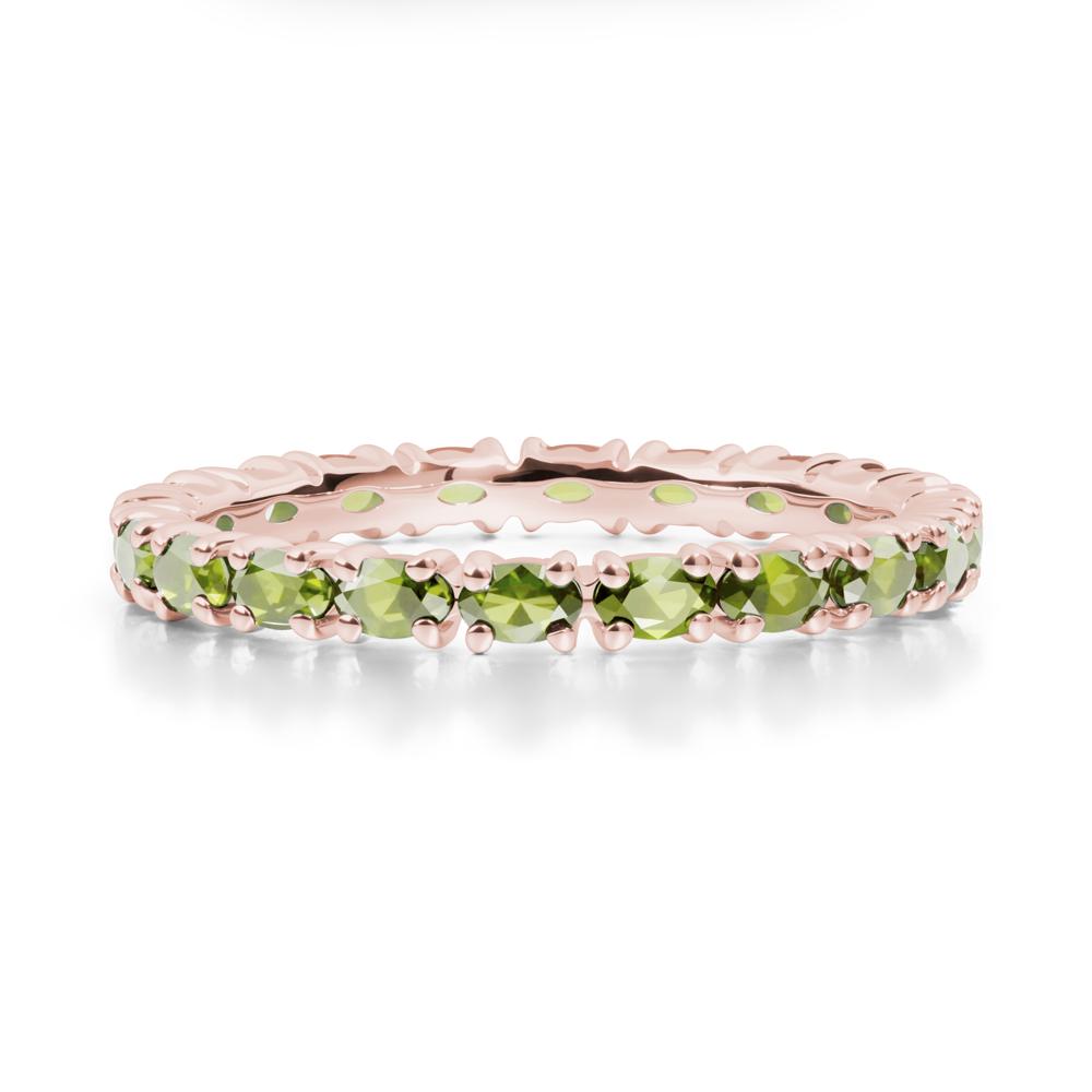 East West Peridot Wedding Ring - LUO Jewelry #metal_18k rose gold