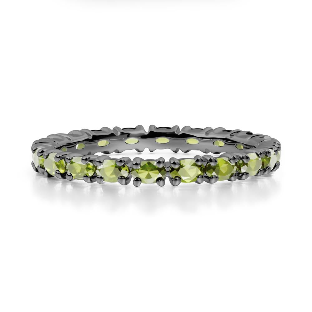 East West Peridot Wedding Ring - LUO Jewelry #metal_black finish sterling silver